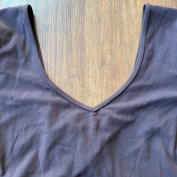 Lululemon Align Long Sleeve Shirt Crop Top Dark Brown Java Womens 12 Nulu W3EV7S - Picture 3 of 11